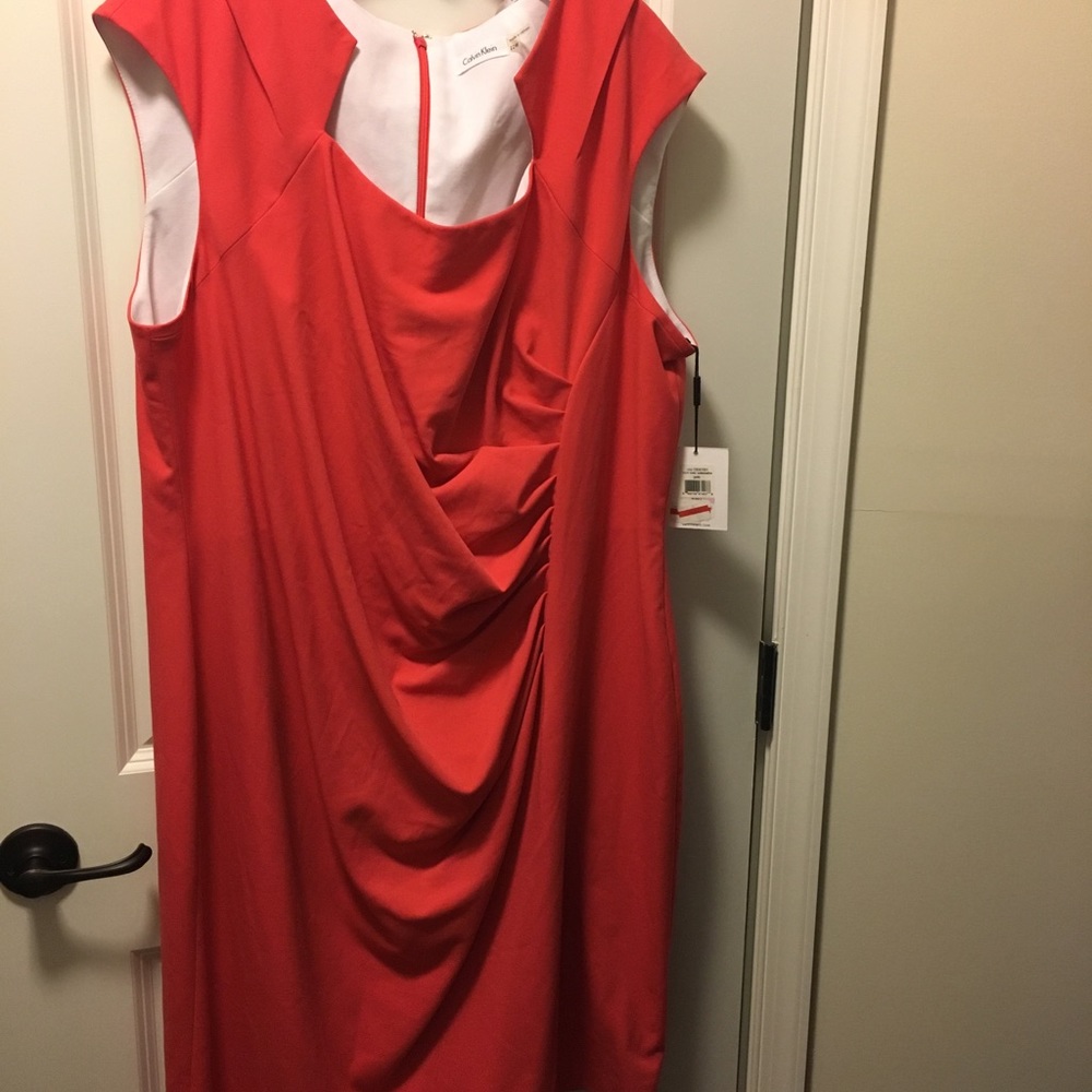 Orange plus size dress